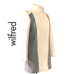 WILFRED Cream Grey CASHMERE WOOL Coat